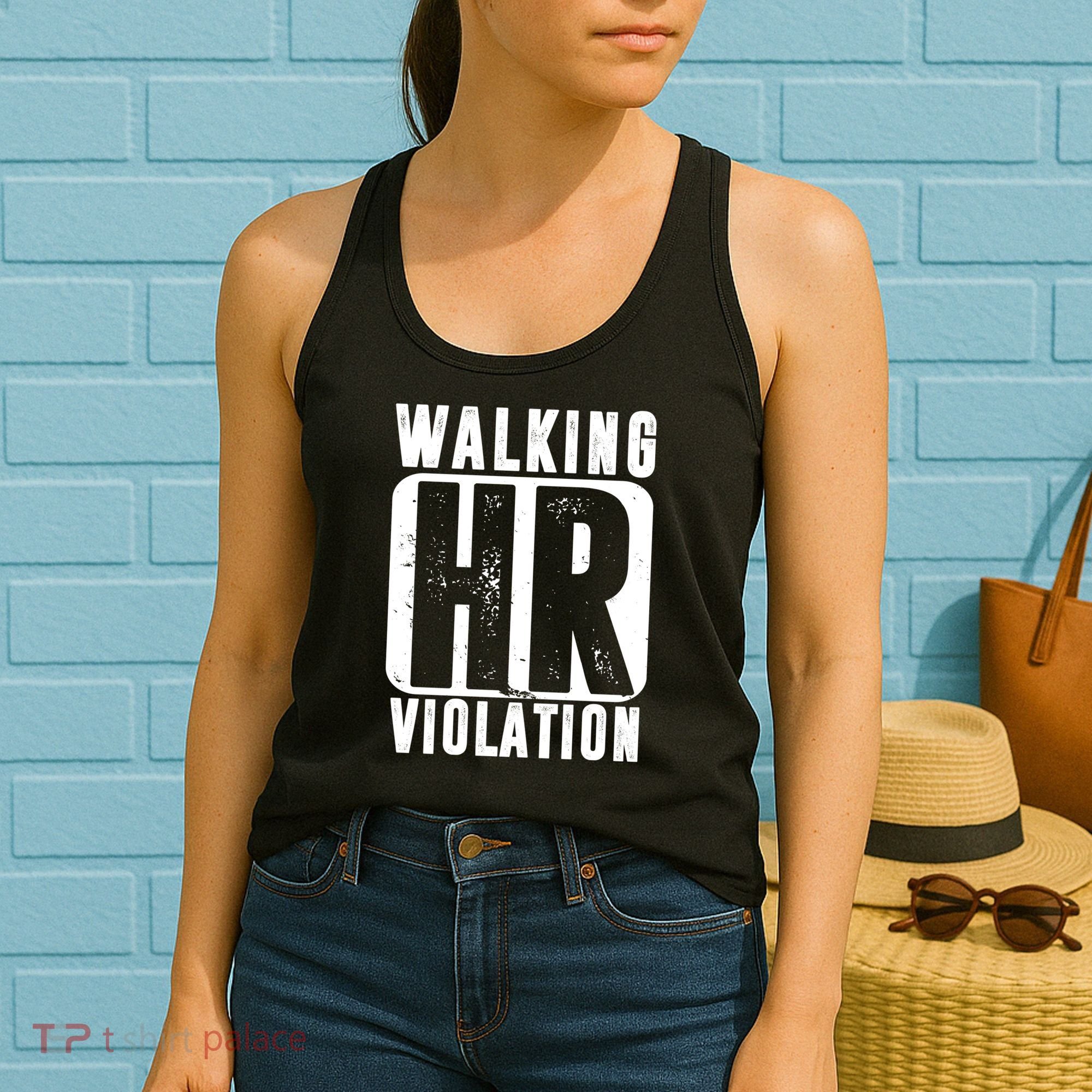 Walking HR Violation Funny Women's Tank Top