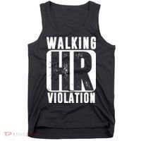 Walking HR Violation Funny Tank Top thumb 0