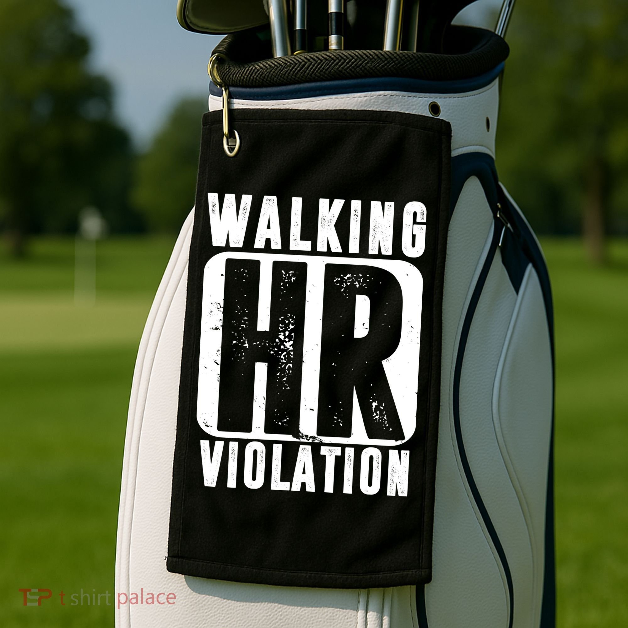 Walking HR Violation Funny Golf Towel