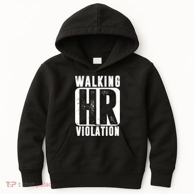 Walking HR Violation Funny Kids Hoodie
