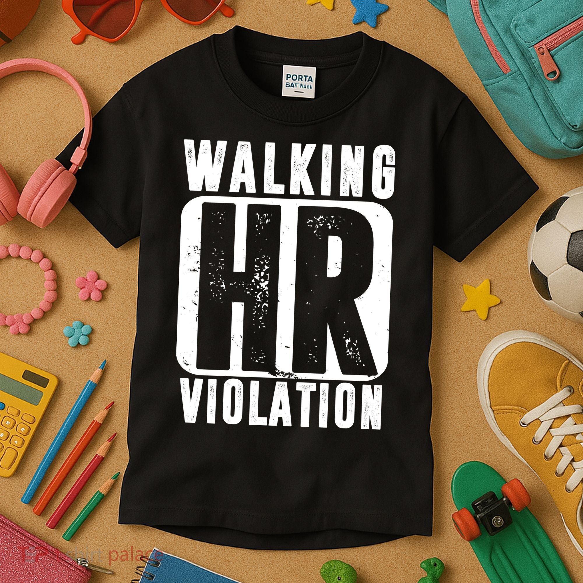 Walking HR Violation Funny Kids T-Shirt