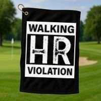 Walking Hr Violation Golf Towel thumb 1