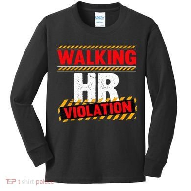 Walking hr violation   Kids Long Sleeve Shirt