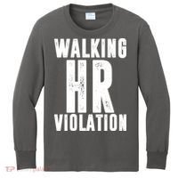 Walking HR Violation Human Resource Kids Long Sleeve Shirt thumb 0