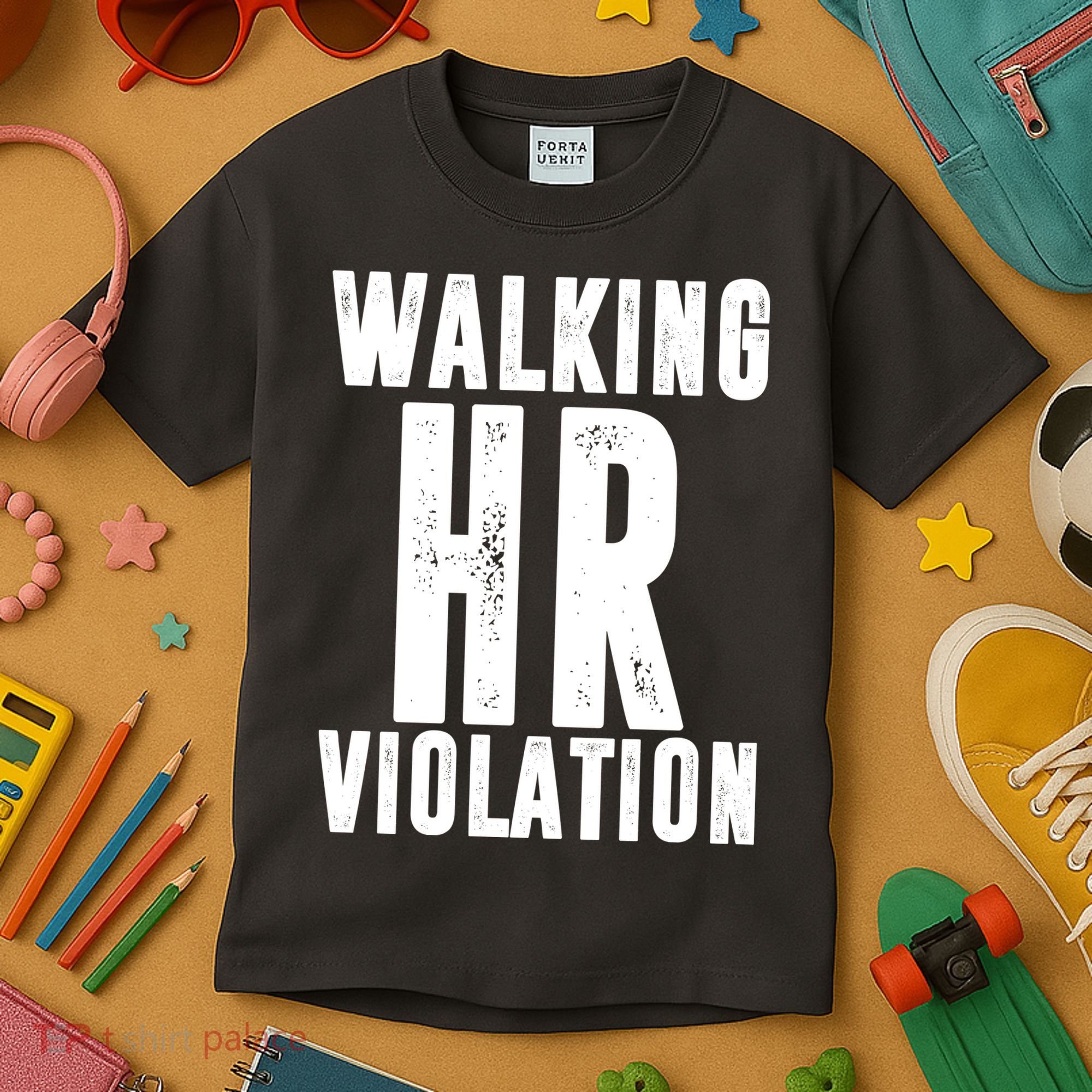Walking HR Violation Human Resource Kids T-Shirt