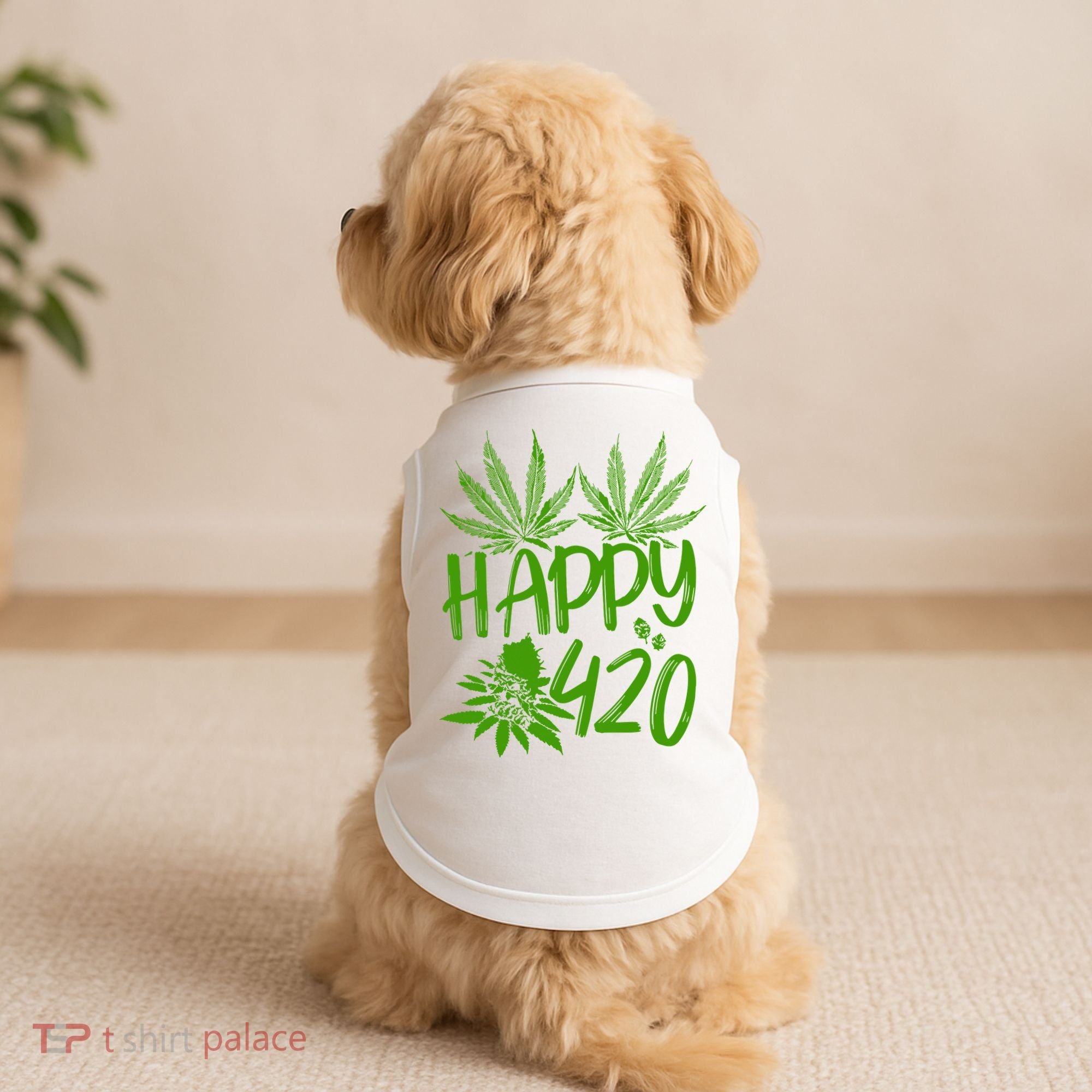 Weed Heart Valentines Day Cannabis 420 Doggie Tank