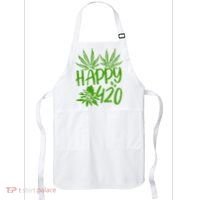 Weed Heart Valentines Day Cannabis 420 Apron thumb 0