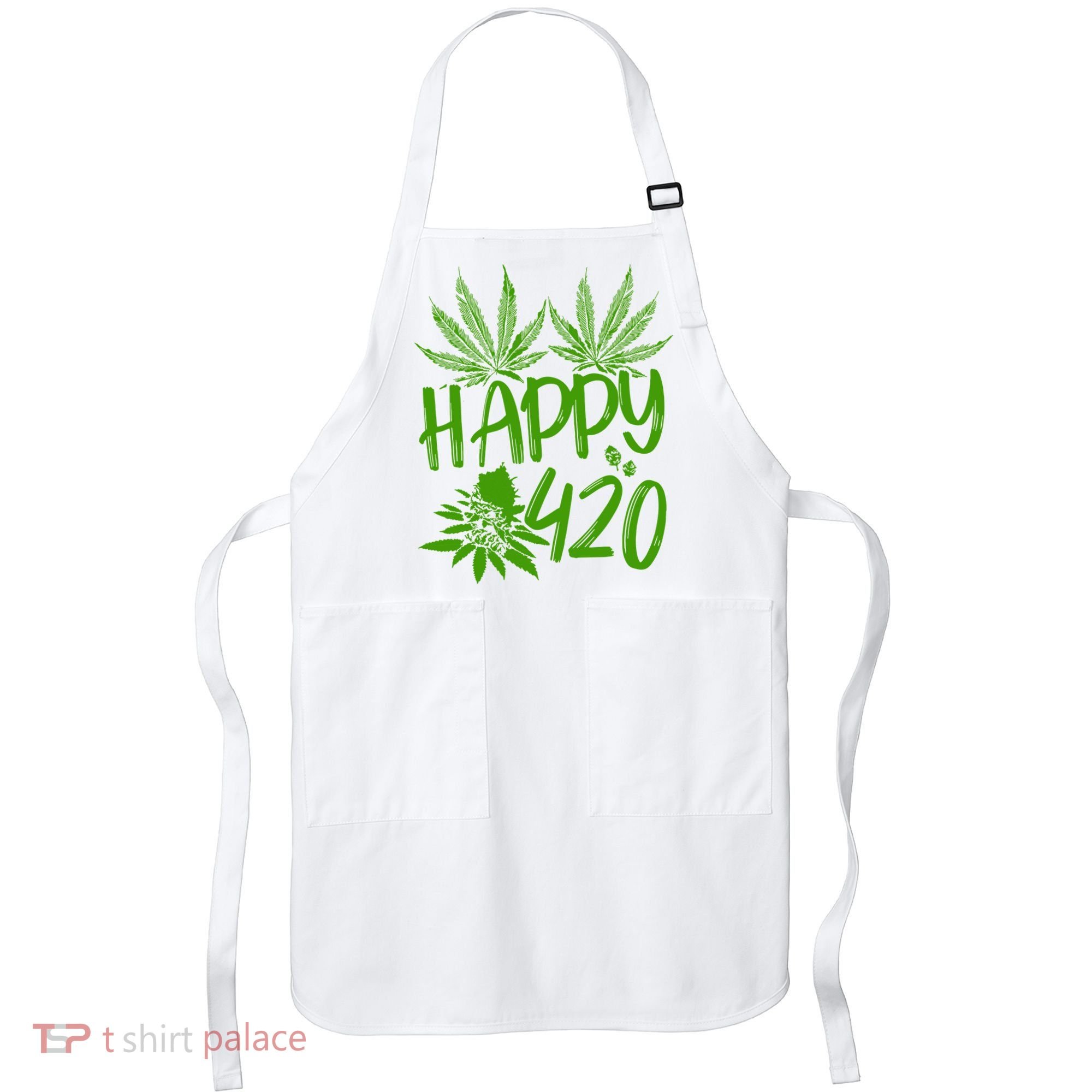 Weed Heart Valentines Day Cannabis 420 Apron
