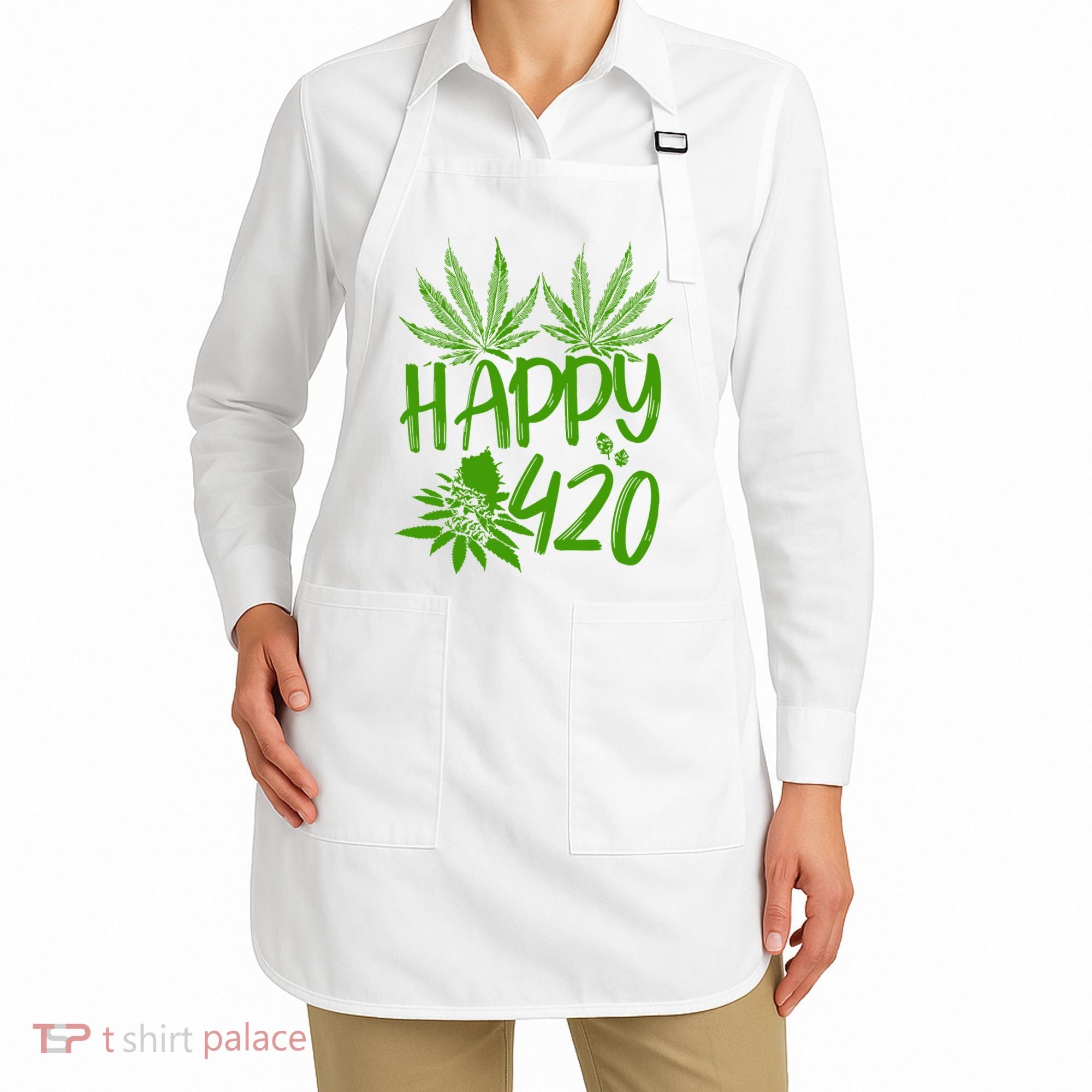 Weed Heart Valentines Day Cannabis 420 Apron