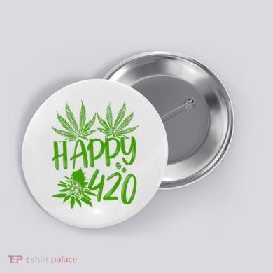 Weed Heart Valentines Day Cannabis 420 Button