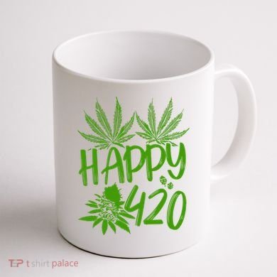 Weed Heart Valentines Day Cannabis 420 Coffee Mug back
