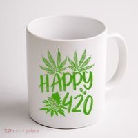 Weed Heart Valentines Day Cannabis 420 Coffee Mug thumb 1