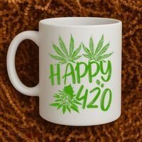 Weed Heart Valentines Day Cannabis 420 Coffee Mug thumb 2