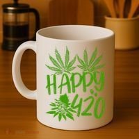 Weed Heart Valentines Day Cannabis 420 Coffee Mug thumb 4