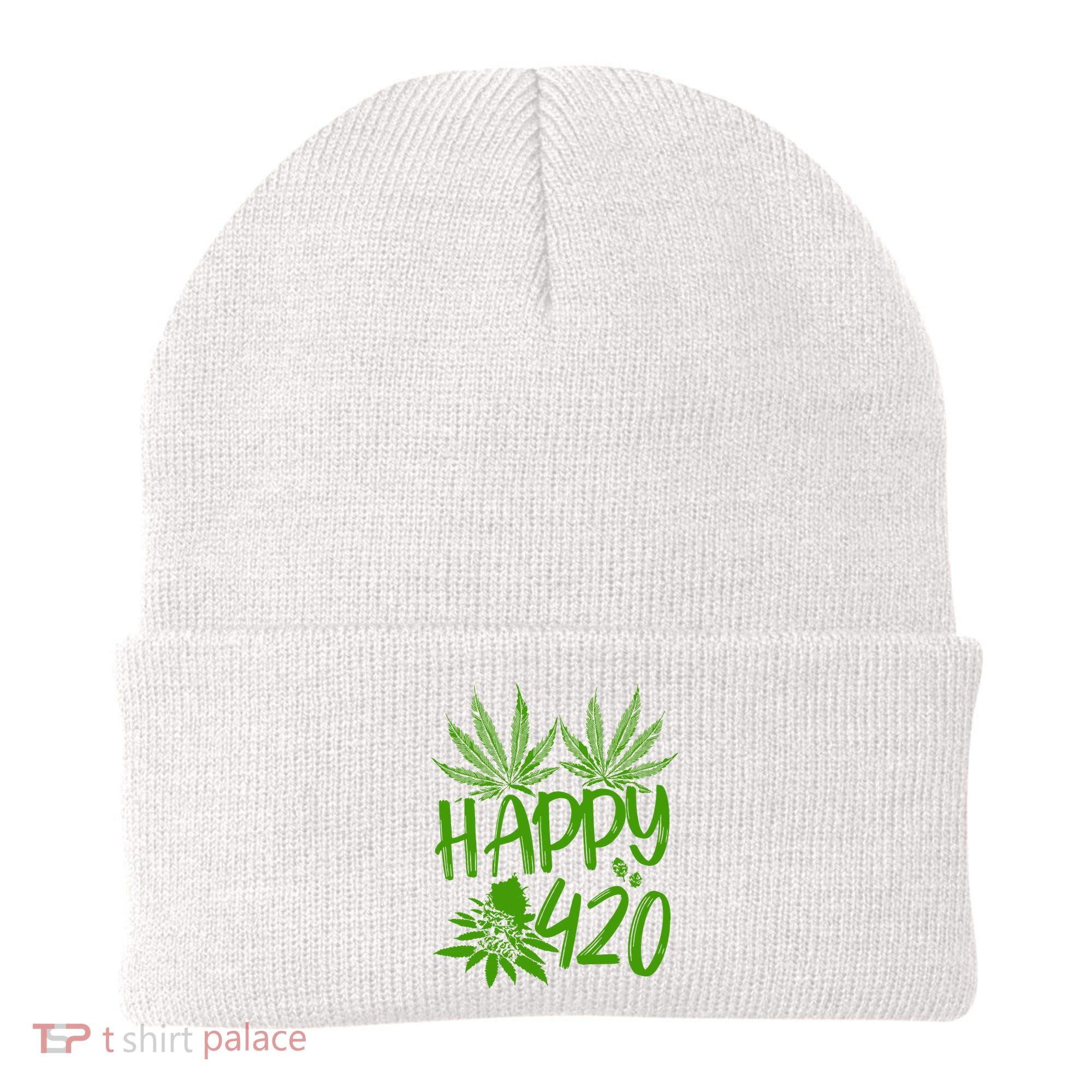 Weed Heart Valentines Day Cannabis 420 Beanie