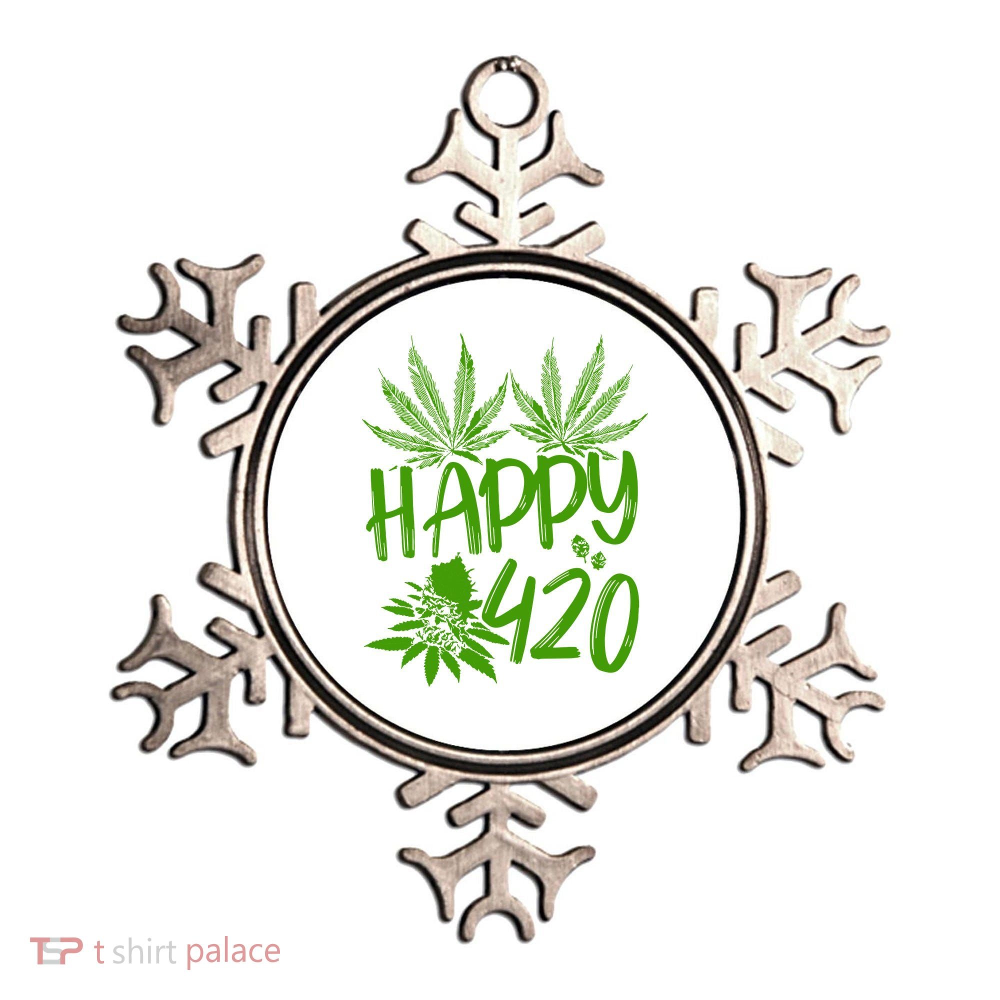 Weed Heart Valentines Day Cannabis 420 Ornament