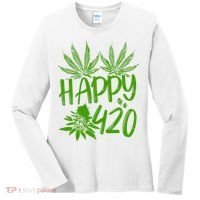 Weed Heart Valentines Day Cannabis 420 Women's Long Sleeve Shirt thumb 0