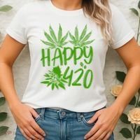 Weed Heart Valentines Day Cannabis 420 Women's T-Shirt thumb 2