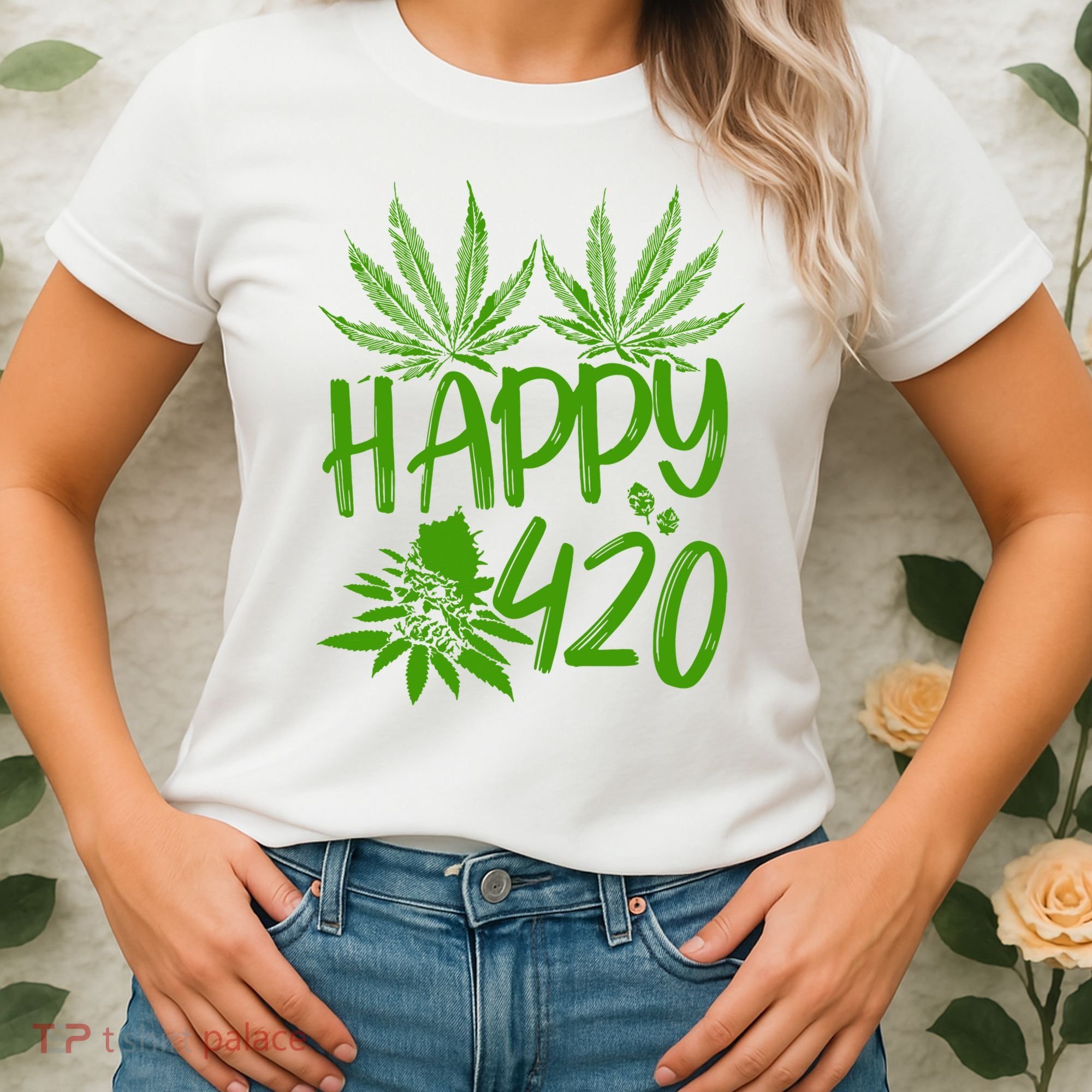 Weed Heart Valentines Day Cannabis 420 Women's T-Shirt