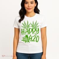 Weed Heart Valentines Day Cannabis 420 Women's T-Shirt thumb 4