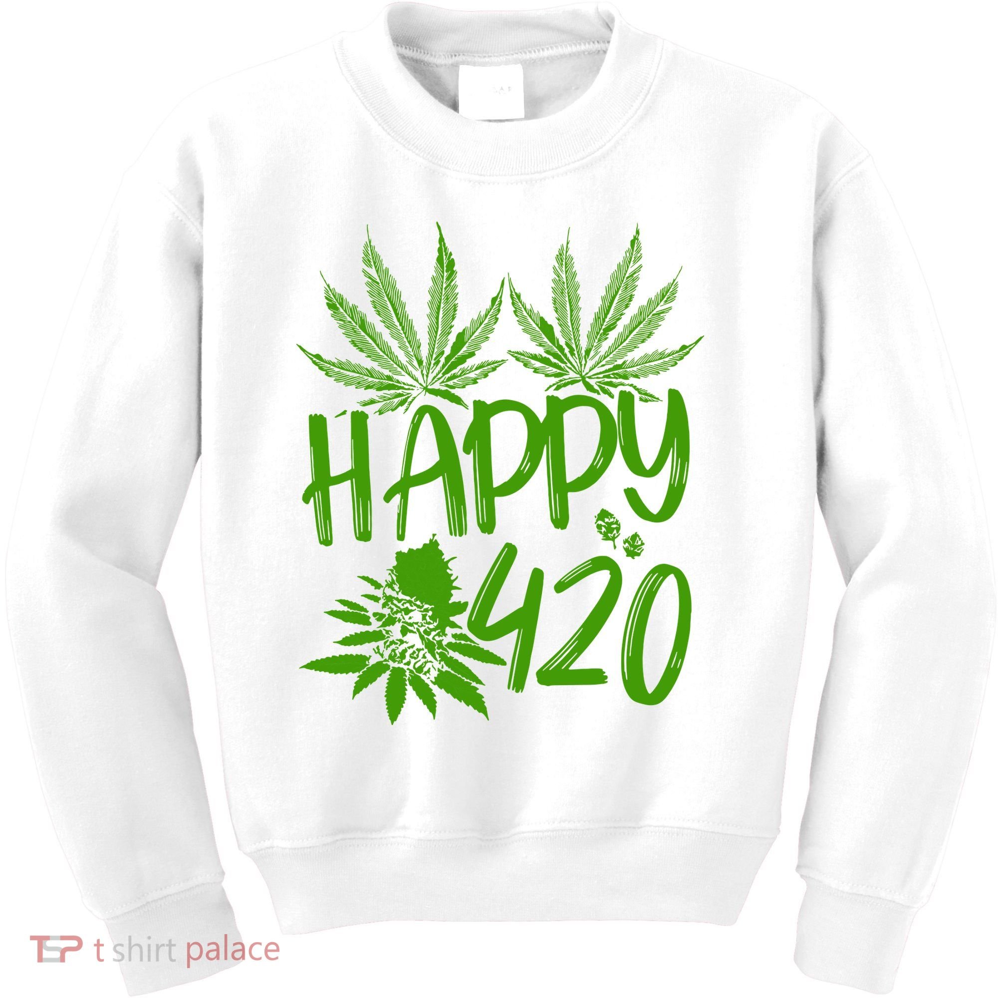 Weed Heart Valentines Day Cannabis 420 Kids Sweatshirt