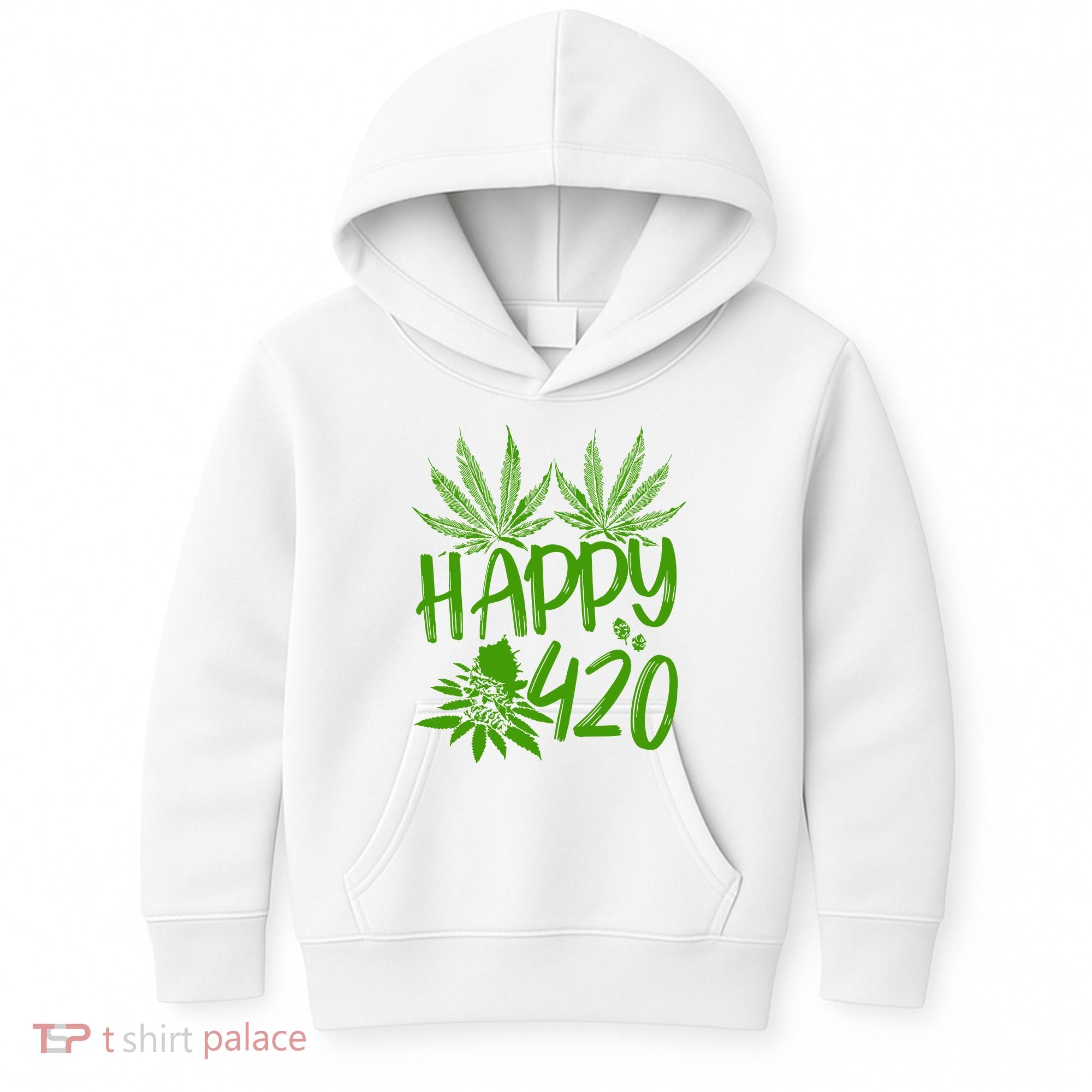 Weed Heart Valentines Day Cannabis 420 Kids Hoodie