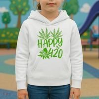 Weed Heart Valentines Day Cannabis 420 Kids Hoodie thumb 3