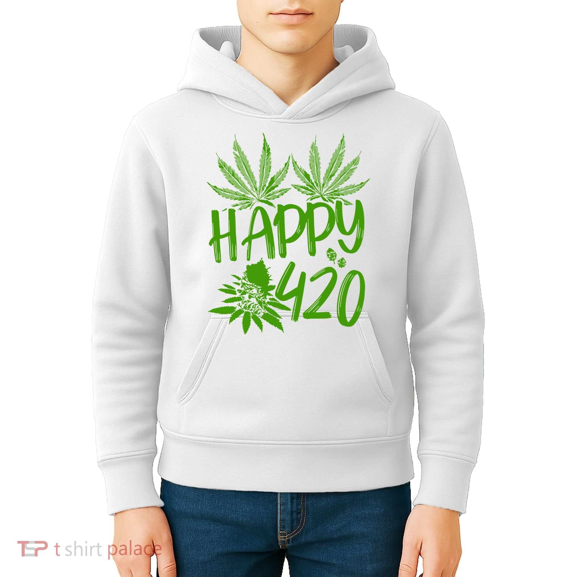 Weed Heart Valentines Day Cannabis 420 Kids Hoodie