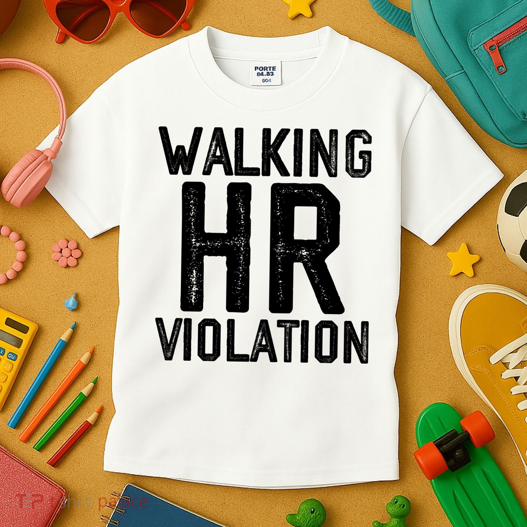 Walking HR Violation HR Human Resources Nightmare Kids T-Shirt