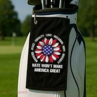 Women Hate Wont Make America Great Gift Golf Towel thumb 2