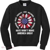 Women Hate Wont Make America Great Gift Kids Sweatshirt thumb 0
