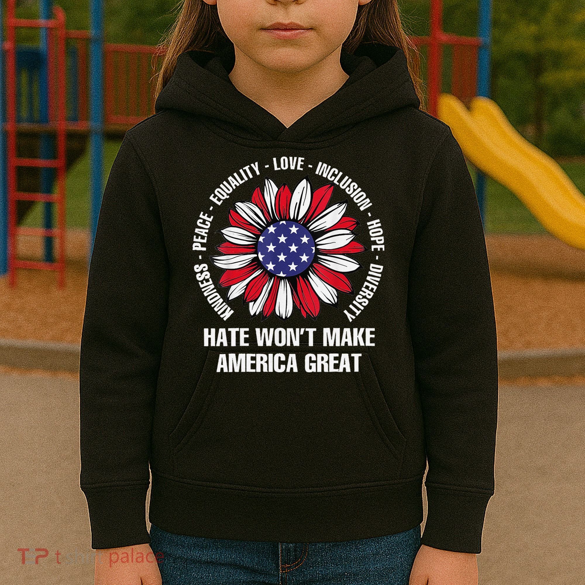 Women Hate Wont Make America Great Gift Kids Hoodie