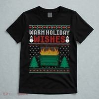 Warm Holiday Wishes Christmas Lights Sweater Dumpster Fire T-Shirt thumb 5