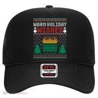 Warm Holiday Wishes Christmas Lights Sweater Dumpster Fire Hat thumb 0