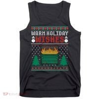 Warm Holiday Wishes Christmas Lights Sweater Dumpster Fire Tank Top thumb 0
