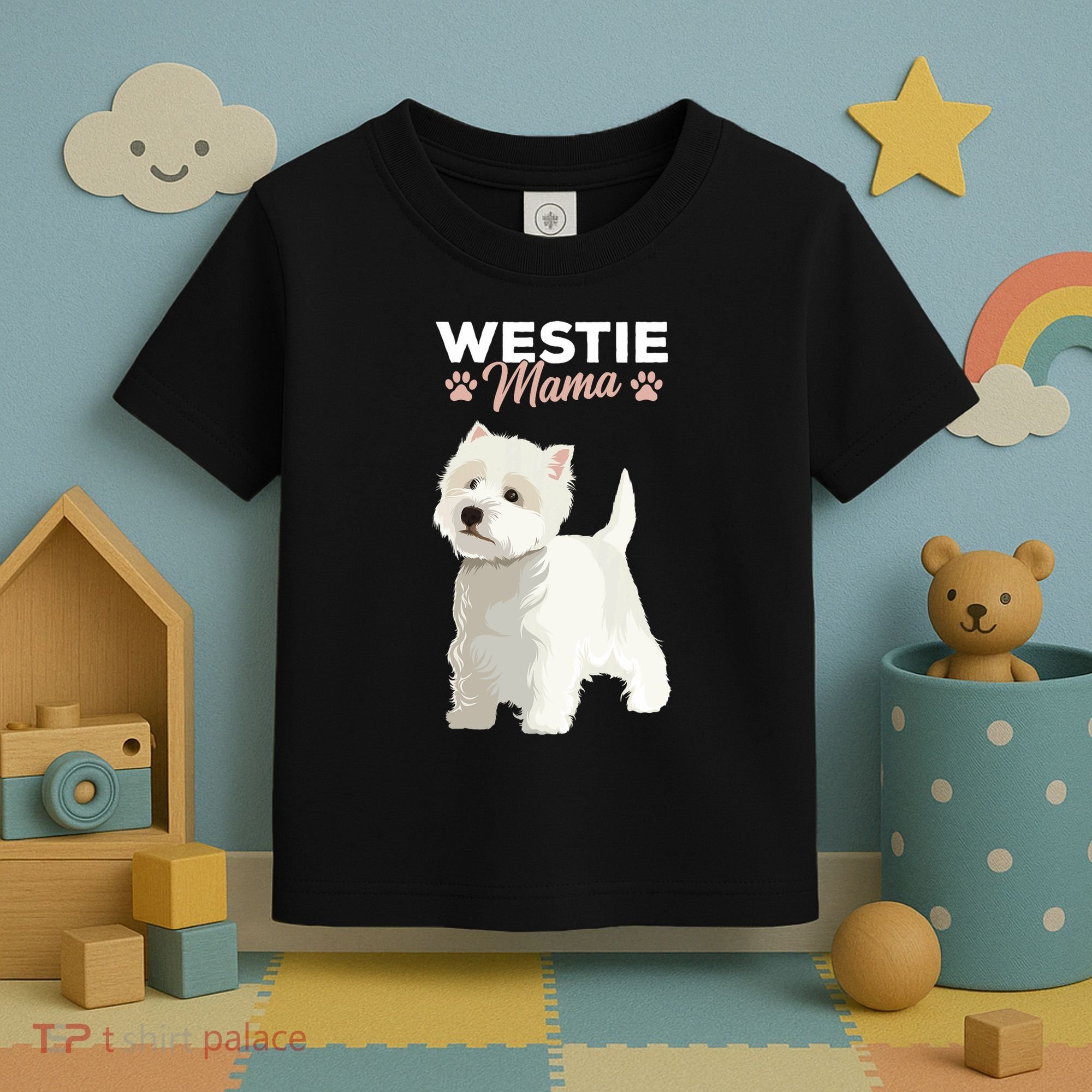 West Highland White Terrier Mama Dog Westie Mom Toddler T-Shirt