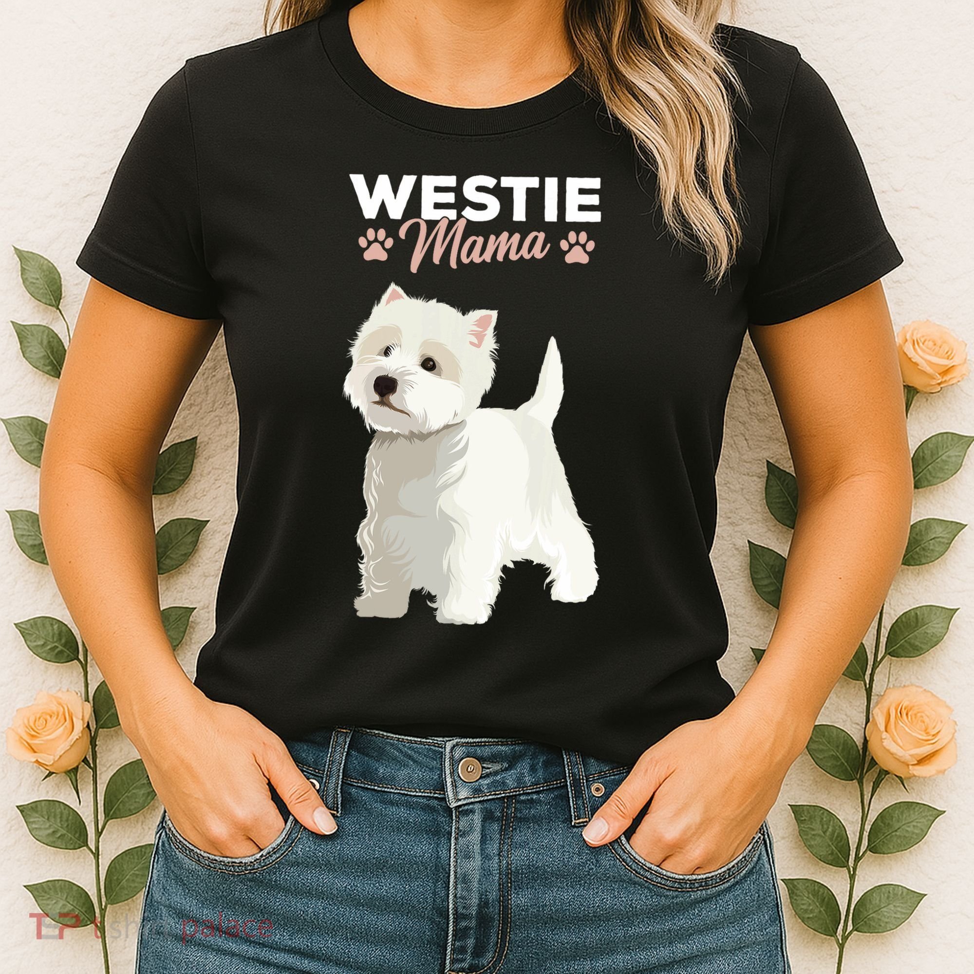 West Highland White Terrier Mama Dog Westie Mom Women's T-Shirt