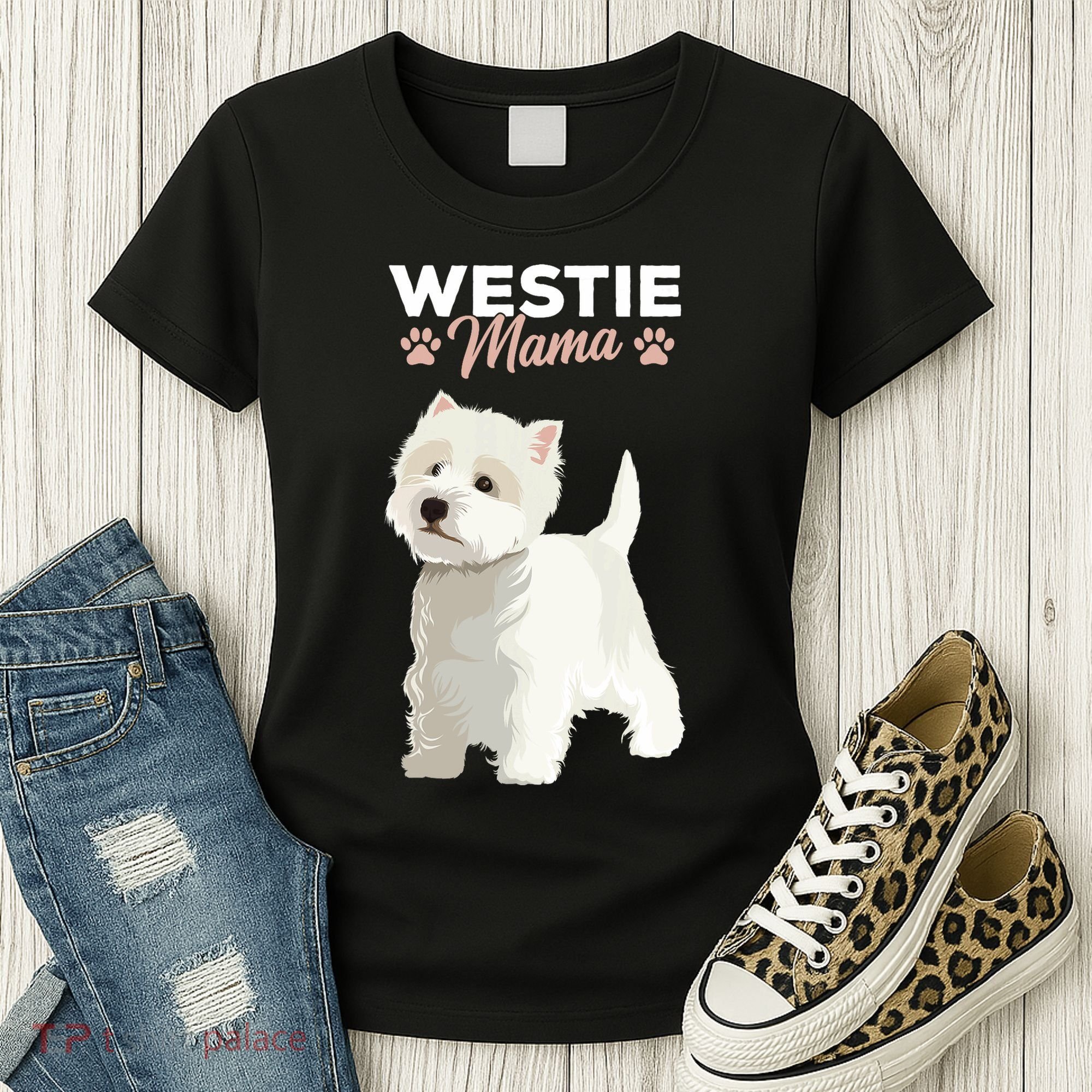 West Highland White Terrier Mama Dog Westie Mom Women's T-Shirt