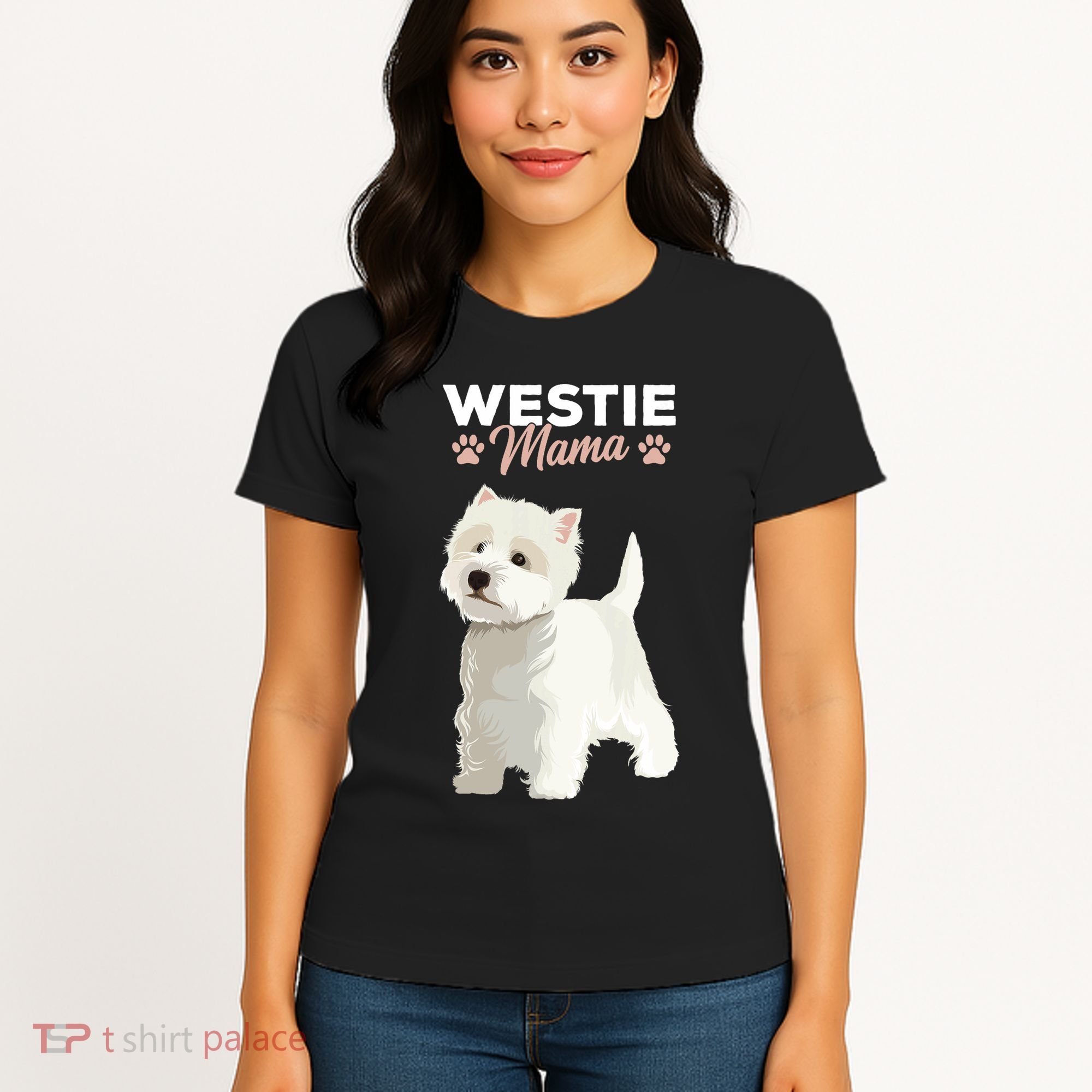 West Highland White Terrier Mama Dog Westie Mom Women's T-Shirt