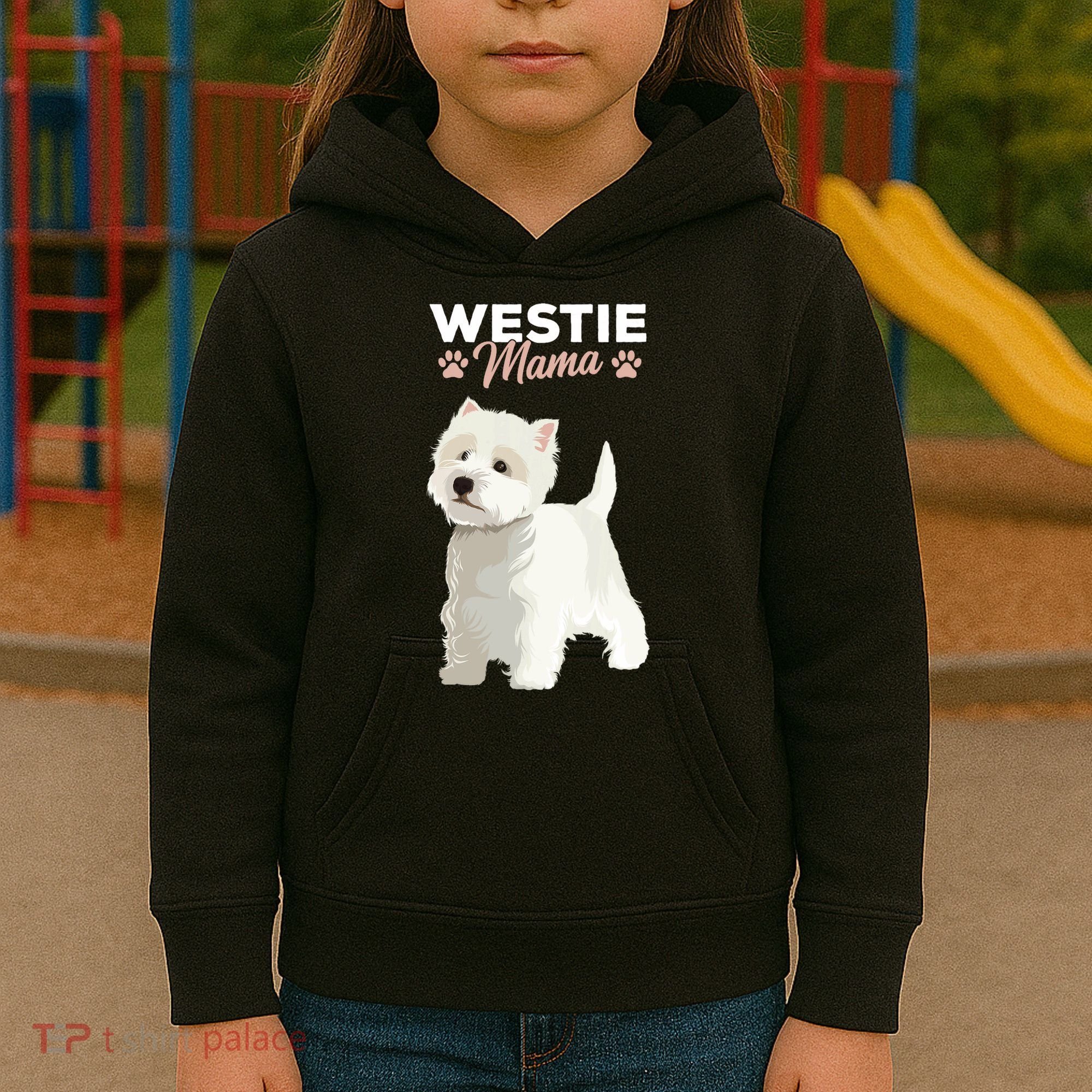 West Highland White Terrier Mama Dog Westie Mom Kids Hoodie