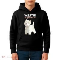 West Highland White Terrier Mama Dog Westie Mom Kids Hoodie thumb 4