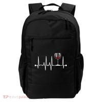 Wine Heartbeat Wine Drinker Lover Tasting Gift Wine Glass Backpack thumb 0