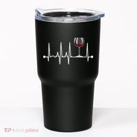 Wine Heartbeat Wine Drinker Lover Tasting Gift Wine Glass Tumbler thumb 0