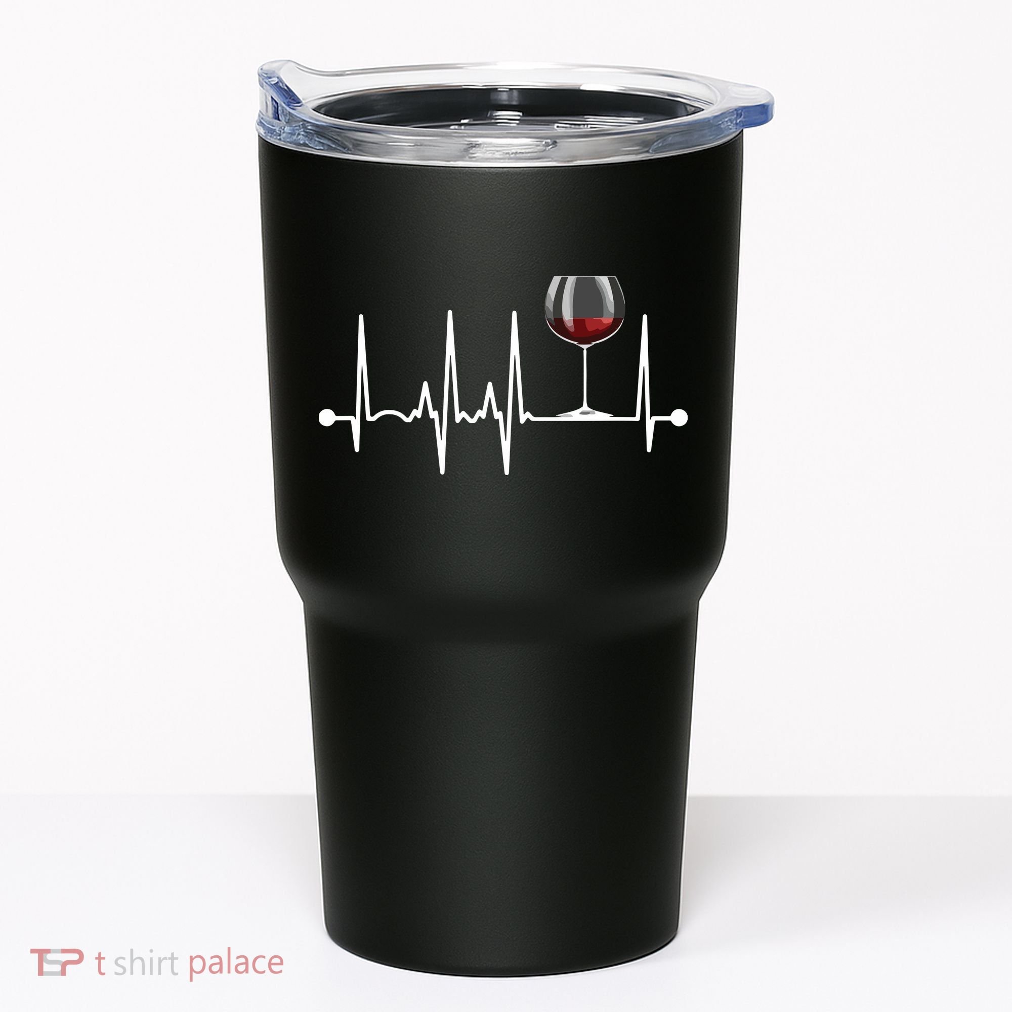 Wine Heartbeat Wine Drinker Lover Tasting Gift Wine Glass Tumbler