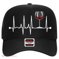 Wine Heartbeat Wine Drinker Lover Tasting Gift Wine Glass Hat thumb 0