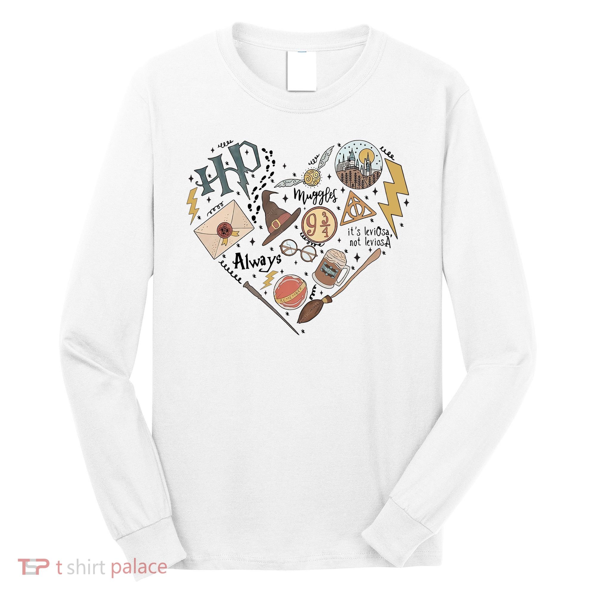Witch Heart Wizard Lover Magical Trending Gift Idea Long Sleeve Shirt