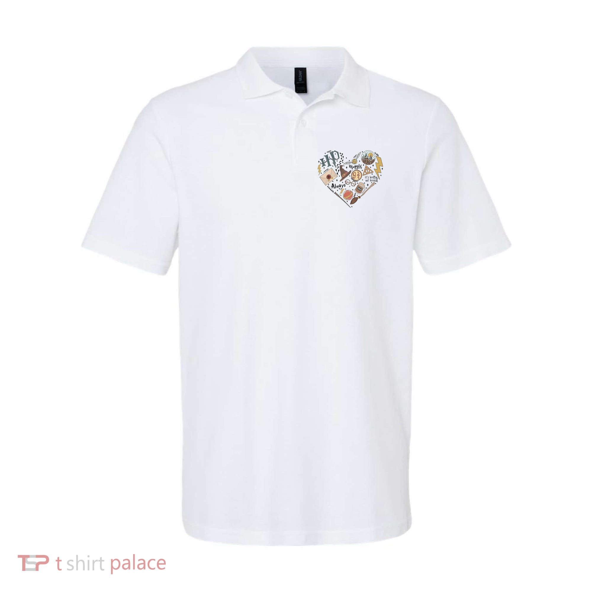 Witch Heart Wizard Lover Magical Trending Gift Idea Polo