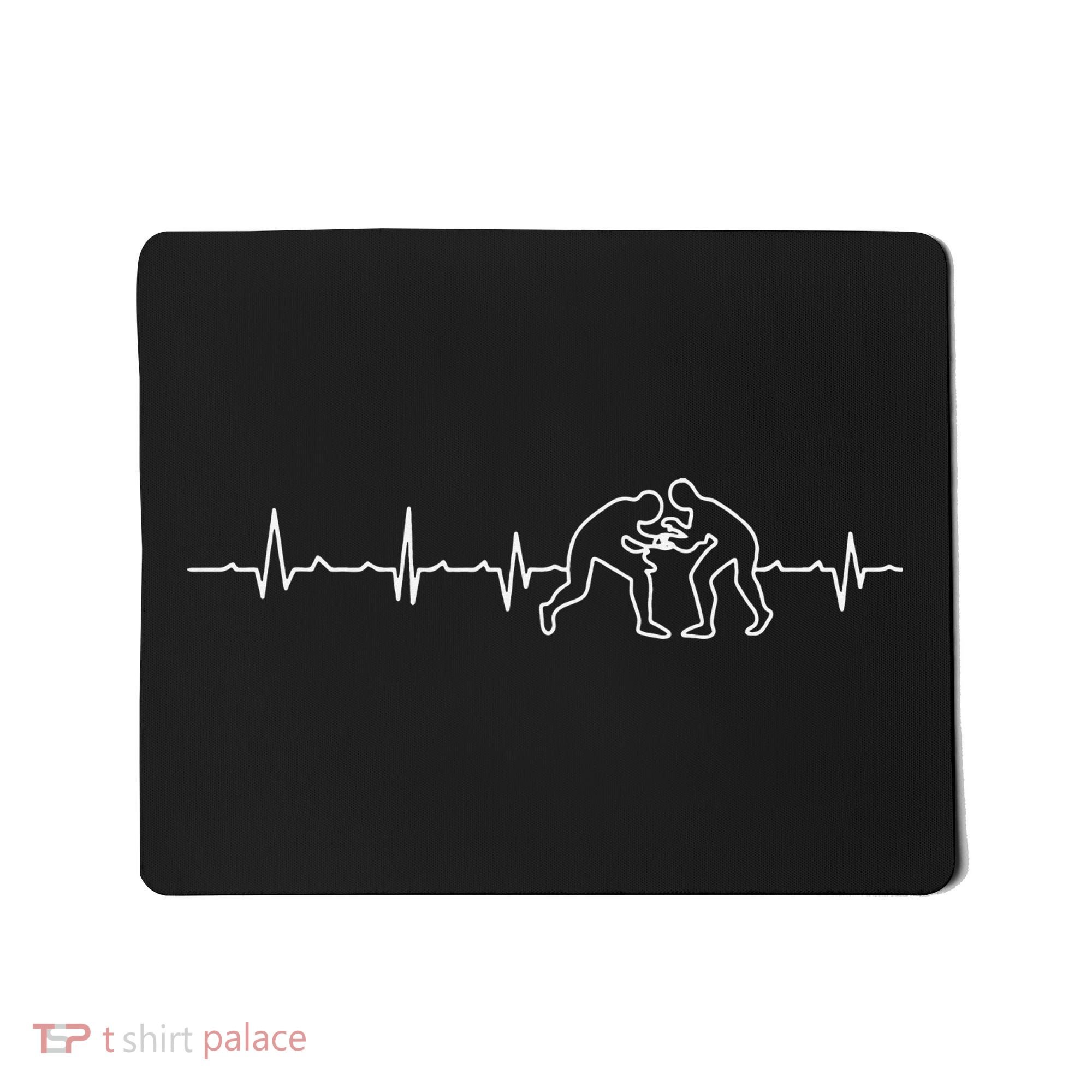 Wrestlers Heartbeat Wrestling MMA Fighter   Mousepad