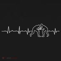 Wrestlers Heartbeat Wrestling MMA Fighter   Mousepad thumb 1