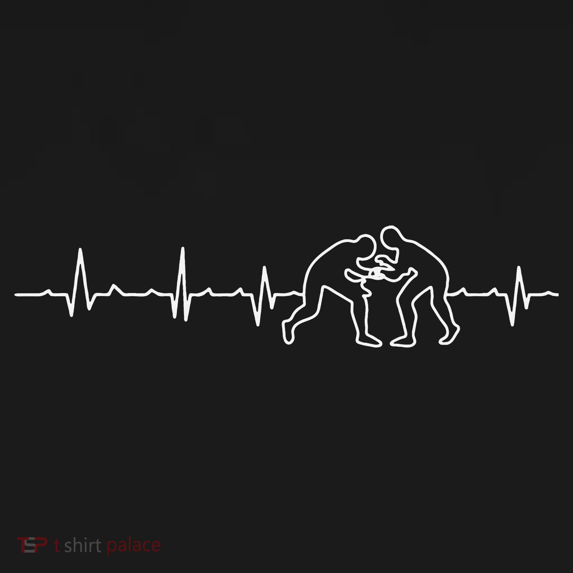 Wrestlers Heartbeat Wrestling MMA Fighter   Mousepad